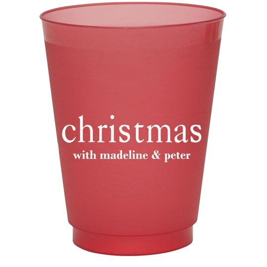Big Word Christmas Colored Shatterproof Cups